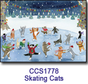 Skating Cats Charity Select Holiday Card